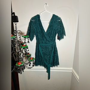GREEN SHORT JUMPSUIT